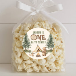 One Happy Camper 1st Birthday Stickers Runt Klistermärke