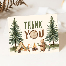 One Happy Camper 1st Birthday Thank You Cards Tack Kort