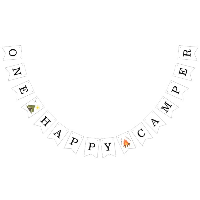 One Happy Camper Adventure Birthday Vimplar (Alla)