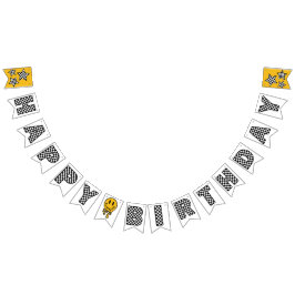 ONE Happy Dude Birthday Banner Vimplar