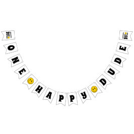 One Happy Dude Boy's Retro 1st Birthday Vimplar