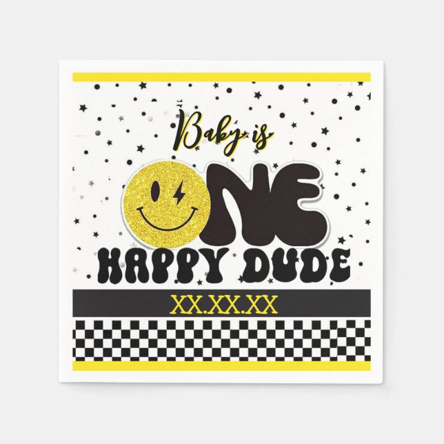 One Happy Dude Pappersservett (Framsidan)