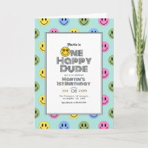 "One Happy Dude" Retro-leende 1-års födelsedagsfes
