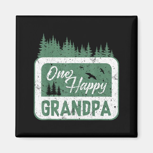 One Happy Grandpa Camper 1st Birthday Camng Bear  Magnet (Framsidan)
