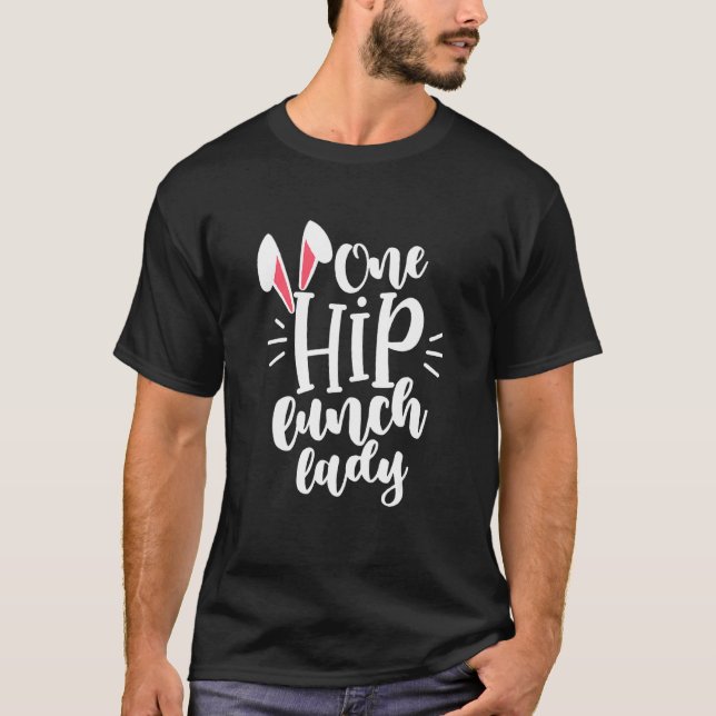 One Hip Lunch Dam Glad påsk Bunny T Shirt (Framsida)