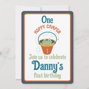 One Hoppy Camper First Birthday-inbjudan Inbjudningar