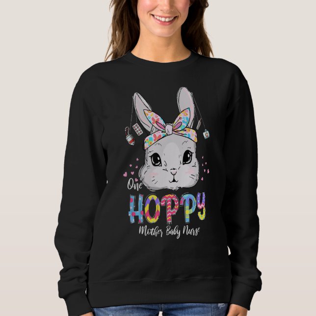 One Hoppy Mor Baby Nurse Bunny Påskägg Chri T Shirt (Framsida)