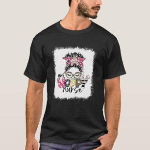 One Hoppy Nurse Messy Bun Bunny Nurse Påsk Day B T Shirt