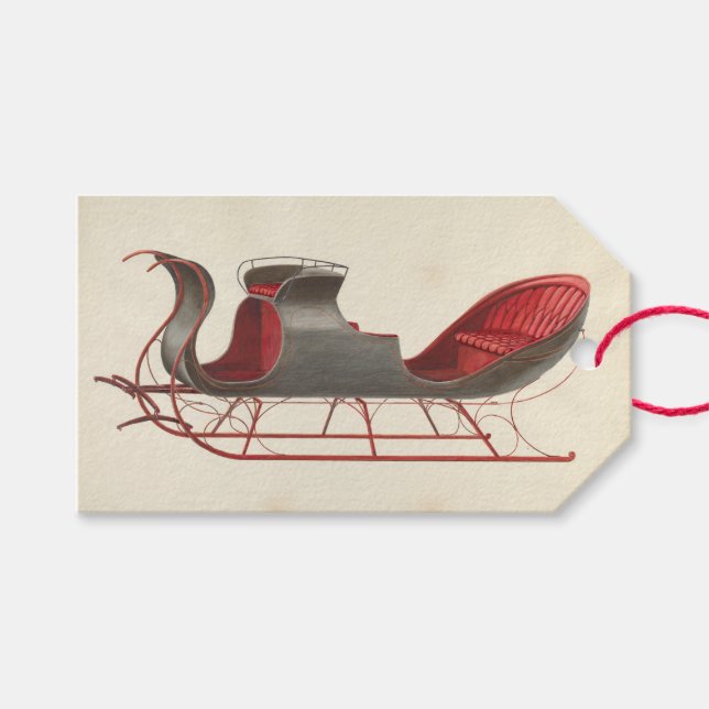 One Horse Open Sleigh - Fred Weiss Presentetikett (Framsidan (Horisontell))