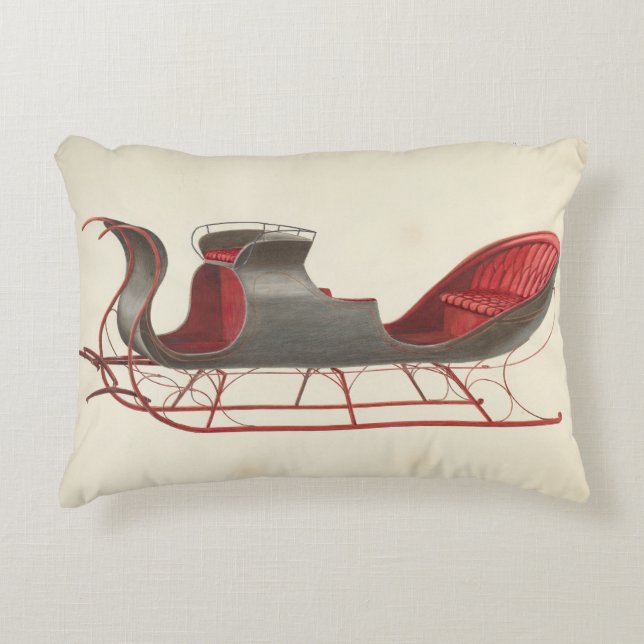 One Horse Open Sleigh - Jul Prydnadskudde (Framsidan)