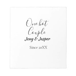 One hot couple add name since 20XX year date Anteckningsblock
