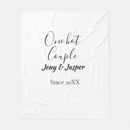 One hot couple add name since 20XX year date Fleecefilt