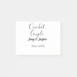 One hot couple add name since 20XX year date Post-it Block