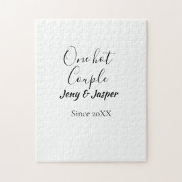 One hot couple add name since 20XX year date Pussel