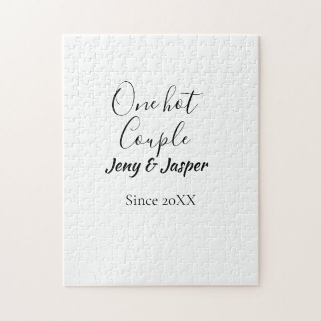 One hot couple add name since 20XX year date Pussel (Vertikal)