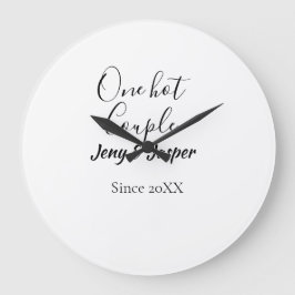 One hot couple add name since 20XX year date Stor Klocka