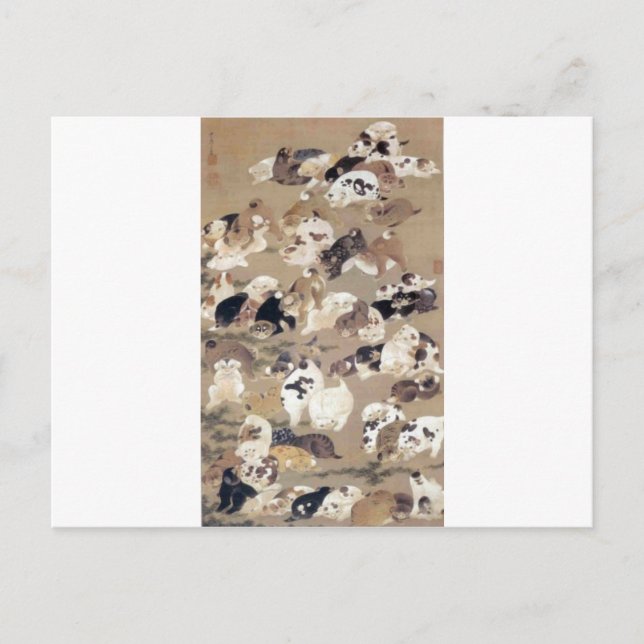 One Hundred Hundar av Ito Jakuchu Vykort (Framsida)