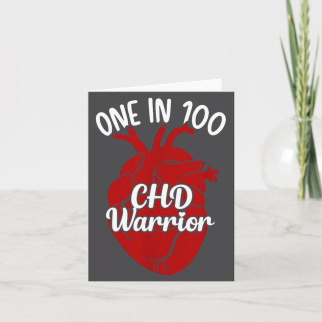 One In 100 Chd Warrior Congenital Heart Disease Aw Kort (Framsida)