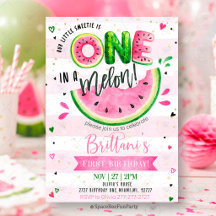 One In A Melon 1-års födelsedag Watermelon