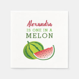 One in a Melon 1-års födelsedagsfest Pappersservett
