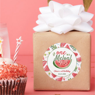 One in a Melon 1-årsfest Runt Klistermärke