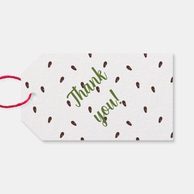 One in a Melon 1st Birthday Party Presentetikett (Baksidan Horisontell)