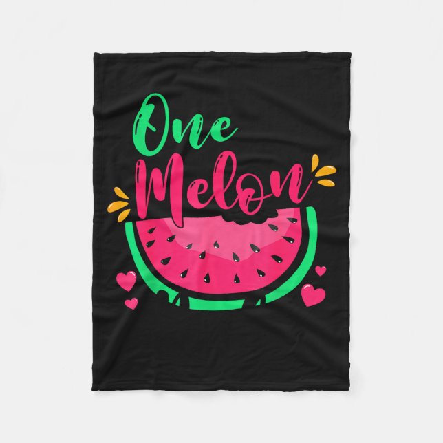 One In A Melon Dada Summer Birthday Party Matching Fleecefilt (Framsidan)