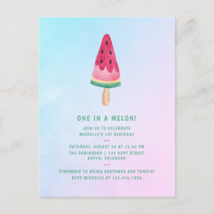 One in a Melon Glasskaka 1-årsfest Vykort