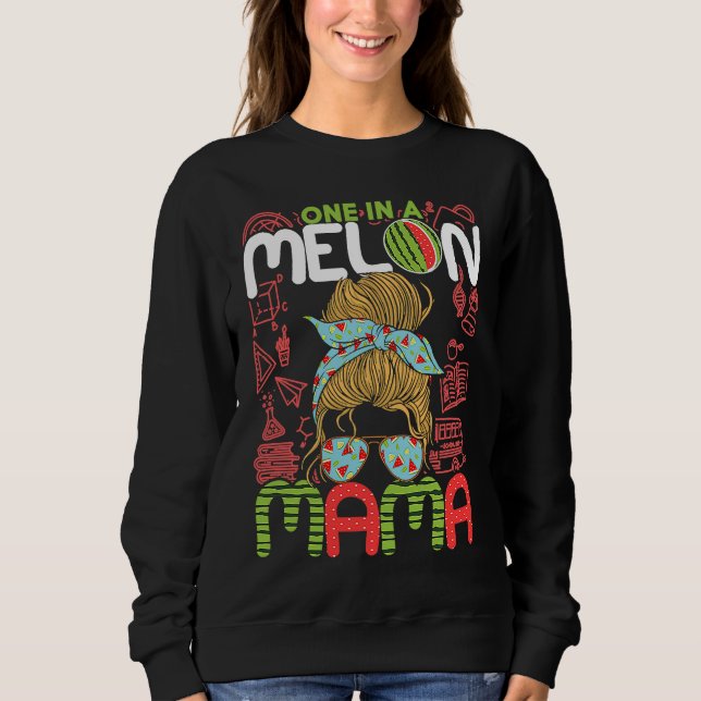 One In A Melon Mama  Watermelon Family Matching Ou T Shirt (Framsida)