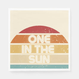 One in the Sun Retro Beach Party Napkins Pappersservett