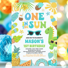One In The Sun Tropical Beach 1-årsfest Inbjudningar