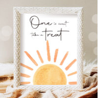 One is Sweet Ta en godsak Boho Solsken Födelsedag