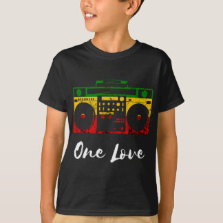 One Kärlek Boombox Musicbox Rasta Reggae Music Ras T Shirt
