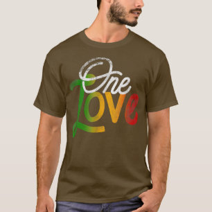 One Kärlek Heart Rasta Reggae Roots Clothing T Pea Shirt
