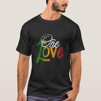 One Kärlek Heart Rasta Reggae Roots Clothing T Pea Shirt