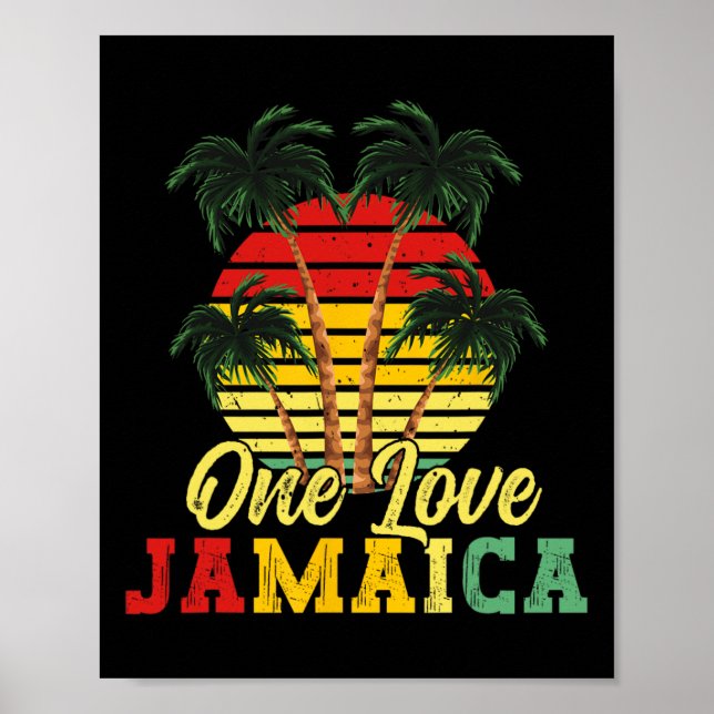 One Kärlek Jamaica Summer Family Vacation Jamaican Poster (Framsidan)