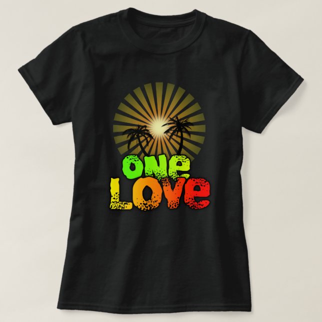 One kärlek Jamaica T Shirt (Design framsida)