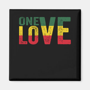 One Kärlek Jamaican Rasta Reggae Magnet