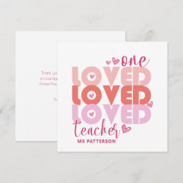 One Kärlek Lärare Rosa Modern Personlig Namn