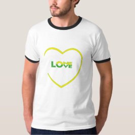 One Kärlek One Heart Jamaican flagga front back T Shirt