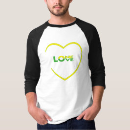 One Kärlek One Heart Jamaican flagga front back T Shirt