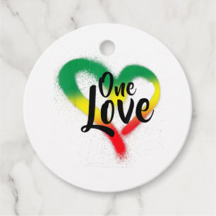 One Kärlek One Heart Reggae Vibes Gåvor Etiketter
