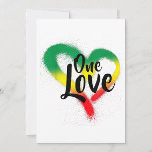 One Kärlek One Heart Reggae Vibes Inbjudningar