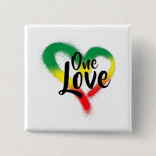 One Kärlek One Heart Reggae Vibes Knapp