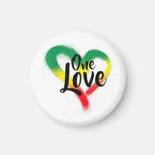 One Kärlek One Heart Reggae Vibes Magnet