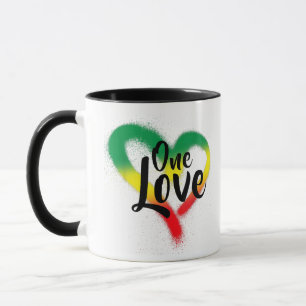 One Kärlek One Heart Reggae Vibes Mugg