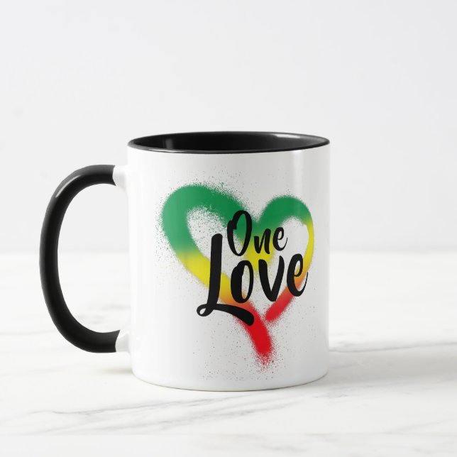 One Kärlek One Heart Reggae Vibes Mugg (Vänster)