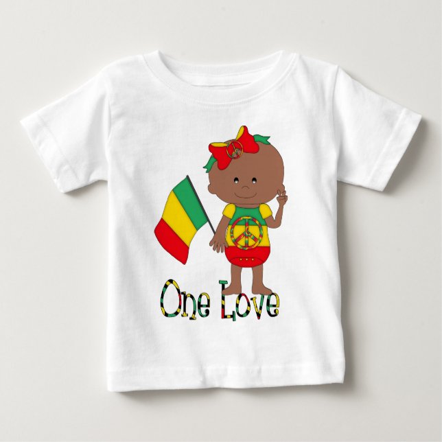 One Kärlek Rasta Baby American T-shirt (Framsida)