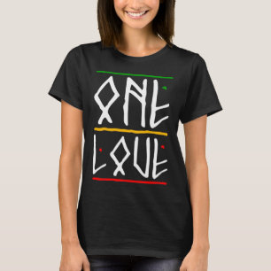 One Kärlek Rasta Färg Reggae T Shirt