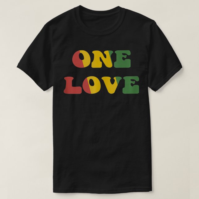 One Kärlek Rasta Rastafari Reggae Music Roots Jama T Shirt (Design framsida)